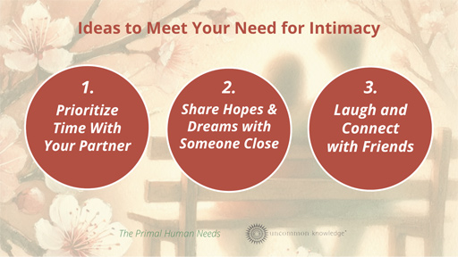 Ideas to meet your need for intimacy