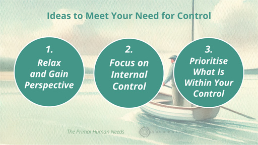 Ideas to meet your need for control