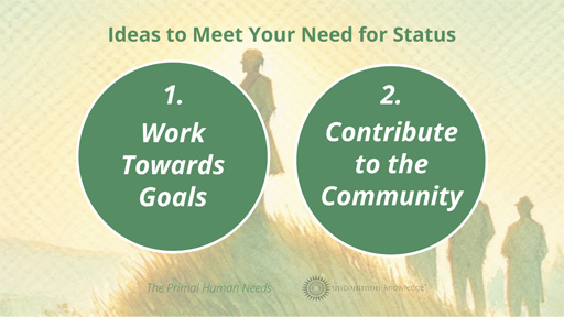 Ideas to meet your need for status