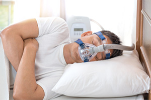 Sleeping with CPAP Mask