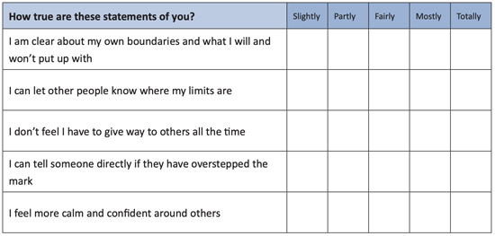 Absolute Assertiveness Progress Checker Example