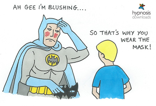 Batman Blushing Cartoon