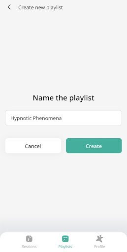 Create new playlist