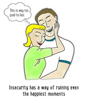 Insecurity in relationship cartoon
